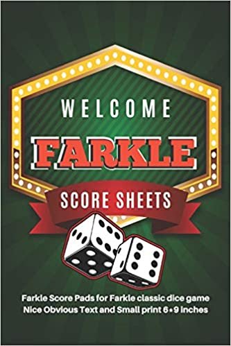 Farkle Score Sheets: V.2 Elegant design Farkle Score Pads 100 pages for Farkle Classic Dice Game | Nice Obvious Text | Small size 6*9 inch (Gift) (F. Scoresheets) indir