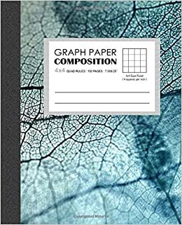 Graph Paper Composition , 4x4 Quad Ruled , 100 Pages: Notebook quad ruled 4 squares per inch : 7.5 x 9.25 " size paper : for School Lab , Math , ... texture ) (Notebooks For College Students)