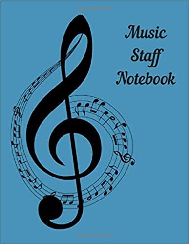 indir Music Staff Notebook: G-clef with staff &amp; notes; blank music notebook; manuscript notebook; 50 sheets/100 pages; 8.5&quot; x 11&quot;