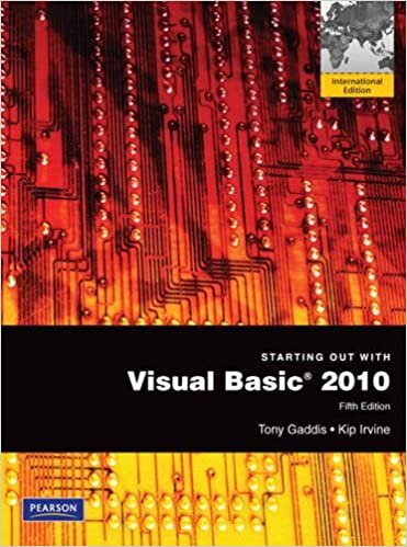 Tony Gaddis Starting Out with Visual Basic 2010: International Version Paperback – International Edition تكوين تحميل مجانا Tony Gaddis تكوين