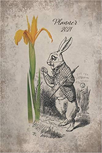 ダウンロード  Alice in Wonderland Vintage Floral Planner 2021 (2): 6" x 9", 150 pages, January to December 2021 Calendar Organizer, Minimalist design with notes pages 本