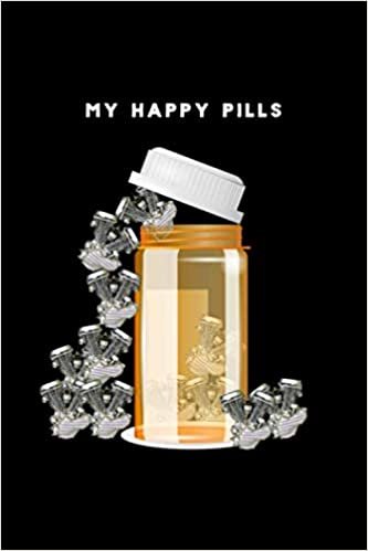 My Happy Pills - Panhead American Motorcycle V-Twin: Harley Davidson Pan Head Motorcycle Engine Blank Lined College Ruled 100 Page Notebook indir