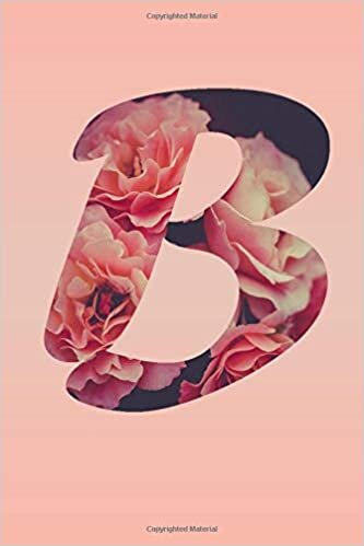 B: Letter B Initial Monogram Notebook, Confetti Monogram Notebook Blank Lined NoteBook Pretty Pink Writing Pad, Journal or Diary GIft For Women And Girls 120 Pages - Size 6x9 indir