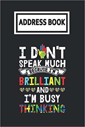 Address Book: I Dont Speak Much Autism Awareness Puzzle Telephone & Contact Address Book with Alphabetical Tabs. Small Size 6x9 Organizer and Notes with A-Z Index for Women Men indir