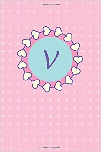 indir V: Cute Pink Monogram Initial Letter V for Girls / Medium Size Notebook with Lined Interior, Page Number and Date Ideal for Taking Notes, Journal, Diary, Daily Planner (Cute Monograms, Band 22)