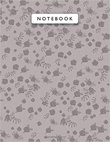 Notebook Black Shadows Color Mini Vintage Rose Flowers Patterns Cover Lined Journal: A4, College, Work List, 21.59 x 27.94 cm, 110 Pages, Journal, 8.5 x 11 inch, Wedding, Planning, Monthly