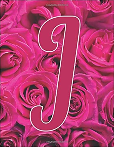indir Pink Roses Floral J Monogram Initial letter J Notebooks Journals gifts for kids, Girls and Women who like flowers, Writing &amp; Note Taking - 120 pages ... Pad, Composition notebook, Journal or Diary