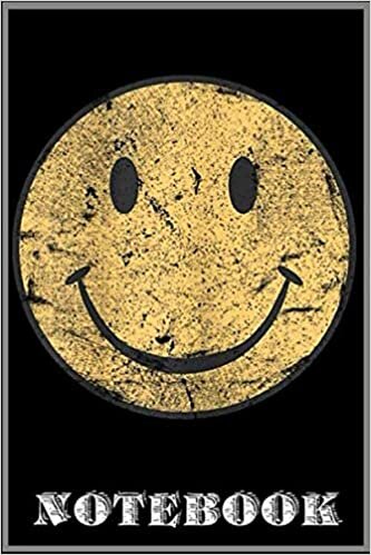 indir Notebook: Vintage SMILE FACE 70&#39;s Vibe Yellow Smile notebook 100 pages 6x9 inch by Sane Jime