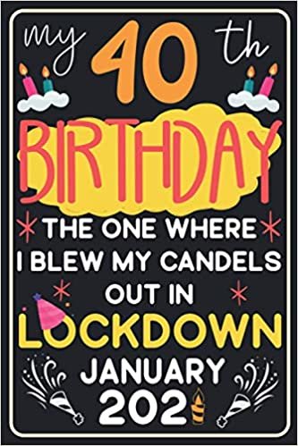 My 40th birthday the one where i blew my candels out in lockdown january 2021: 40th Happy birthday gift idea for women men , turning 40 years old during this quarantined times | Personalized notebook | 40th Anniversary Gift Greeting Card Alternative ダウンロード