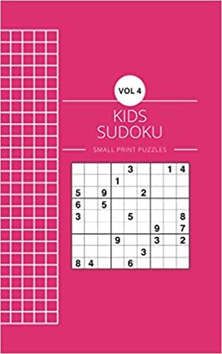 Vol 4 Kids Sudoku Small Print Puzzles: Logic and Brain Mental Challenge Puzzles Gamebook with solutions, Indoor Games One Puzzle Per Page Gift ... Birthday, Christmas, Thanksgiving, Reunion indir