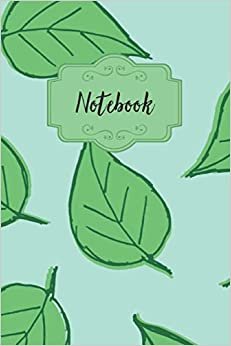 NoteBook: Blue and Green Leaf Notebook Journal-6x9-100 Pages-Glossy Cover-Gift for A Gardener