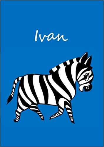 indir Ivan: individualisiertes Malbuch / Notizbuch / Tagebuch - Zebra - A4 - blanko