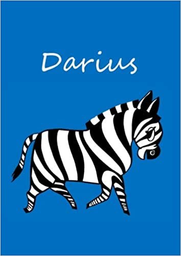 indir Darius: individualisiertes Malbuch / Notizbuch / Tagebuch - Zebra - A4 - blanko
