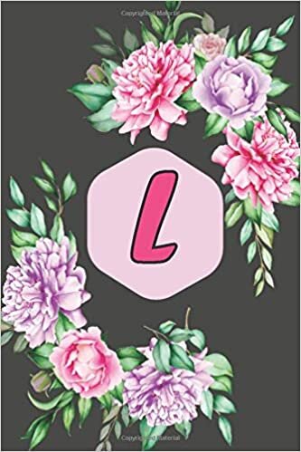 indir L: peony calla lilies notebook flowers Personalized Initial Letter L Monogram Blank Lined Notebook,Journal for Women and Girls ,School Initial Letter L 6 x 9