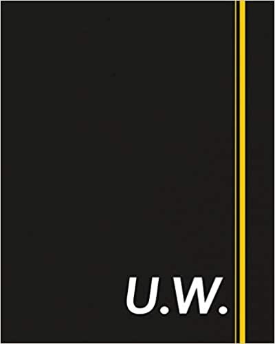 U.W.: Classic Monogram Lined Notebook Personalized With Two Initials - Matte Softcover Professional Style Paperback Journal Perfect Gift for Men and Women