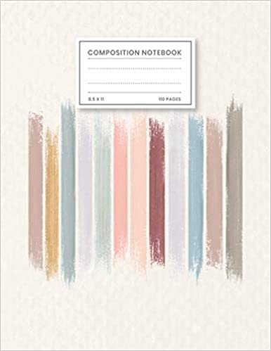 Composition Notebook: College Ruled Notebook Cute Watercolor Cover Design - Size (8.5 x 11) - Lined Notebook Journal, Composition Book 110 Pages - for Girls Kids Teens Students for Back to School and Home College Writing Notes