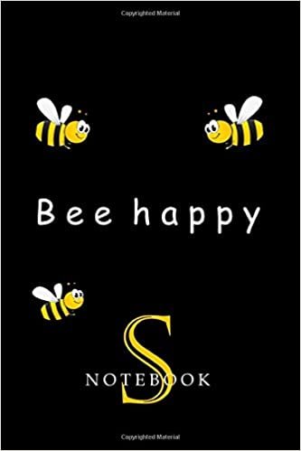 indir Bee happy. S Notebook: Letter S initial. A monogrammed 6x9 journal with wide ruled pages and happy smiling bees.