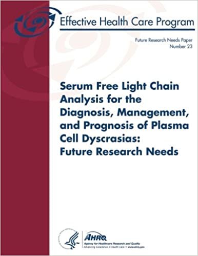 Serum Free Light Chain Analysis for the Diagnosis, Management, and Prognosis of Plasma Cell Dyscrasias:  Future Research Needs: Future Research Needs Paper Number 23 indir