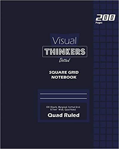 تحميل Visual Thinkers Square Grid, Quad Ruled, Composition Notebook, 100 Sheets, Large Size 8 x 10 Inch Blue Cover