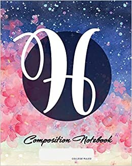 indir Composition Notebook: College Ruled | Initial H | Personalized Back to School Composition Book for Teachers, Students, Kids and s with Monogramm | 120 Pages, 60 Sheets | 8 x 10 inches