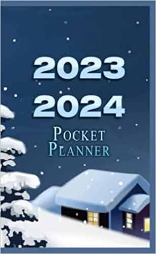 Pocket Planner 2023-2024: Winter Landscape Cover, 2 Year Pocket Calendar 2023-2024 For Purse With Notes Section, Contacts, Goals, Passwords And ... 4 X 6.5 Inches.