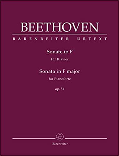 Sonate für Klavier F-Dur op. 54. Spielpartitur, Urtextausgabe. BÄRENREITER URTEXT indir