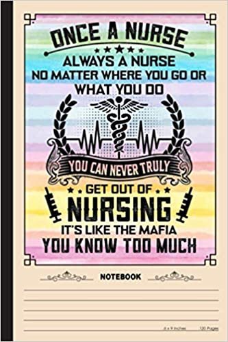 Once A Nurse Always A Nurse No Matter Where You Go Or What You Do Notebook: A Notebook, Journal Or Diary For Nurse, Nurse Lover - 6 x 9 inches, College Ruled Lined Paper, 120 Pages