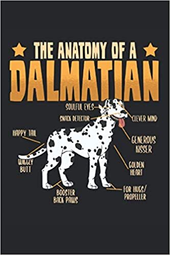 Cadeau drôle d'anatomie dalmatien de chien: 6x9 (DIN A5) propriétaires de chiens, propriétaires de chiens et journal de chien, maman de chien