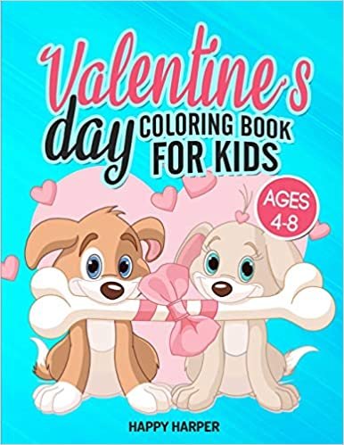 indir Valentine&#39;s Day Coloring Book For Kids Ages 4-8: The Ultimate Valentine&#39;s Day Coloring Gift Book For Boys and Girls With 40 Unique and Cute Designs