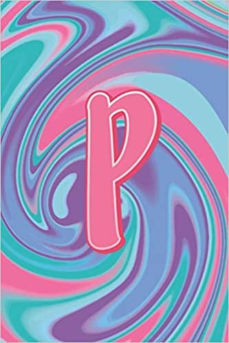 indir P: Letter P Monogram Initials Pastel Tie Dye Notebook &amp; Journal