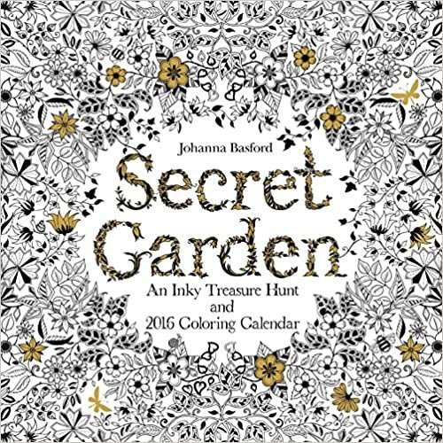 Secret Garden 2016 Wall Calendar: An Inky Treasure Hunt and 2016 Coloring Calendar