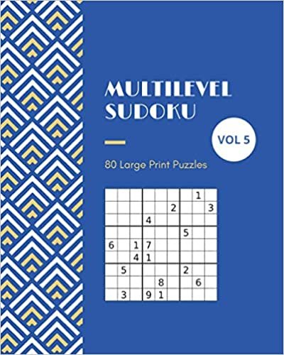Multilevel Sudoku 80 Large Print Large Puzzles Vol 1: Logic and Brain Mental Challenge Puzzles Gamebook with solutions, Indoor Games One Puzzle Per ... Night, Camp, For Birthday, Christmas, Reunion indir