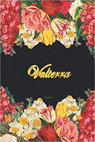 indir Valterra Notebook: Lined Notebook / Journal with Personalized Name, &amp; Monogram initial V on the Back Cover, Floral cover, Gift for Girls &amp; Women
