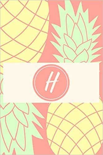 Personalized Pineapple Initial "H" Notebook (Pink) (Personalized Pineapple Initial Initial Notebook (Pink)) indir