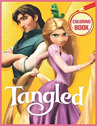 ダウンロード  Tangled coloring book: Magically Long Hair Rapunzel Coloring Pages 8.5x11 inches - Perfect Gift for Kids - Birthday Gift for Son Daughter - Rapunzel And Flynn Coloring 本
