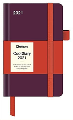 indir Bordeaux/Coral 2021 - Diary - Buchkalender - Taschenkalender - 9x14: Cool Diary