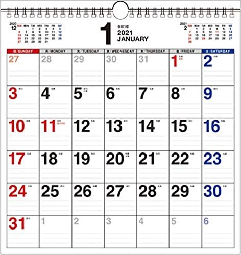 2021年 書き込み式シンプルカレンダー A3変型【K3】 ([カレンダー])