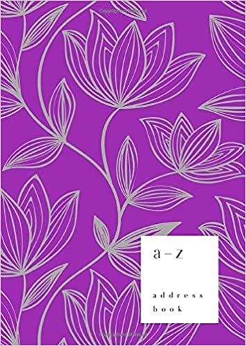 A-Z Address Book: B6 Small Notebook for Contact and Birthday | Journal with Alphabet Index | Hand-Drawn Brush Hipster Cover Design | Purple indir