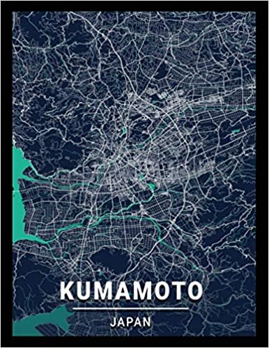 ダウンロード  Kumamoto Japan: city map; dot grid notebook with map on the cover, gift for travel lovers, souvenir 本