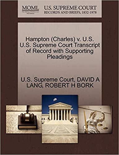 indir Hampton (Charles) v. U.S. U.S. Supreme Court Transcript of Record with Supporting Pleadings