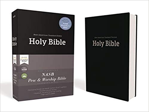 NASB, Pew and Worship Bible, Hardcover, Black, 1995 Text, Comfort Print indir