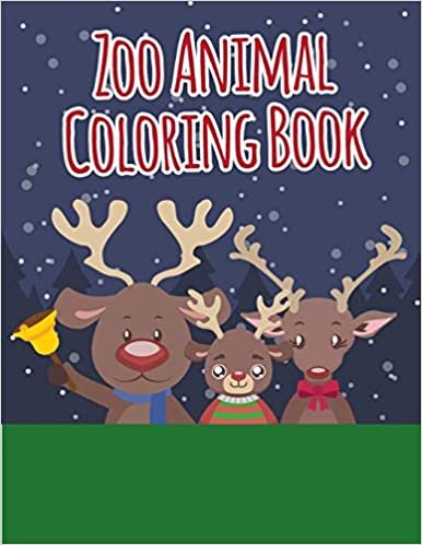 Zoo Animal Coloring Book: christmas coloring book adult for relaxation