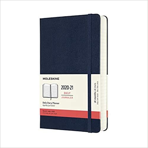 ダウンロード  Moleskine 2020-21 Daily Planner, 18M, Large, Sapphire Blue, Hard Cover (5 x 8.25) 本