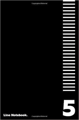 Line Notebook: Line paper Notebook - Line 5mm Spacing - size (5.25x8 inches) - bleed - 120 pages | Black Cover - Line Notebook / journal indir