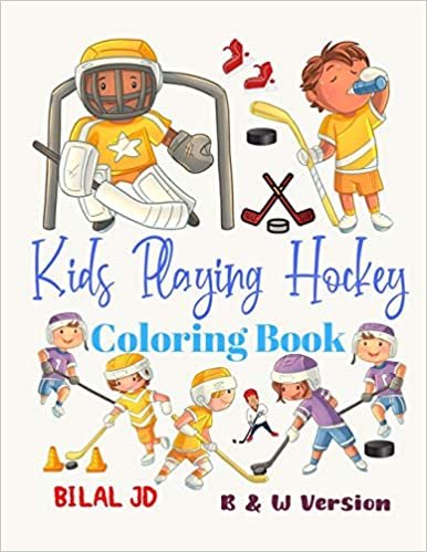 Kids Playing Hockey Coloring Book: Coloring Books For 6 Years Old indir