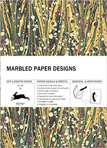 Marbled Paper Designs: Gift & Creative Paper Book Vol 102
