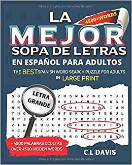 indir La Mejor Sopa de Letras en Español Letra Grande Para Adultos - The Best Spanish Word Search Puzzle for Adults in Large Print - Over 4500 hidden words