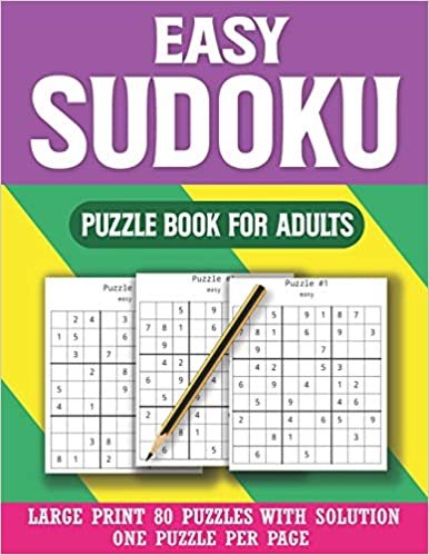 Easy Sudoku Puzzle Book For Adults: Exciting Sudoku Puzzle Book for Adults with solution indir