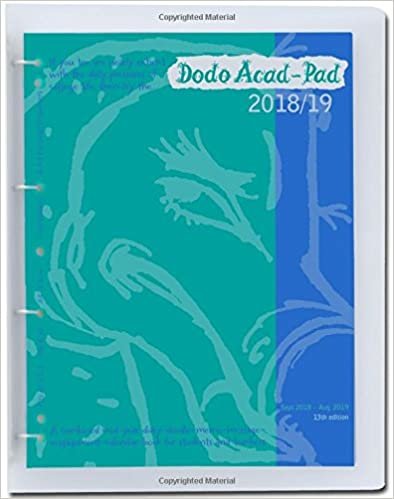 Dodo Acad-Pad A4 Diary 2018-2019 Mid Year / Academic Year, Week to View c/w Binder: A combined doodle-memo-message-engagement-calendar-organiser-planner for students and teachers (Dodo Pad) indir