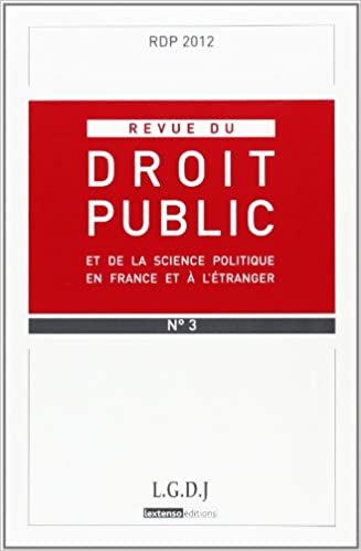REVUE DU DROIT PUBLIC N 3 2012 (RDP) indir